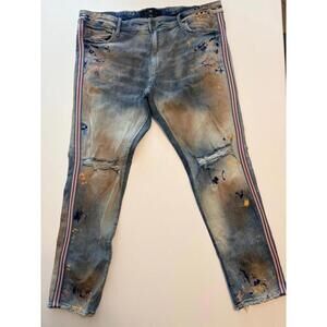 Jordan Craig Legacy Distressed Splatter Jeans (Size 42x32)